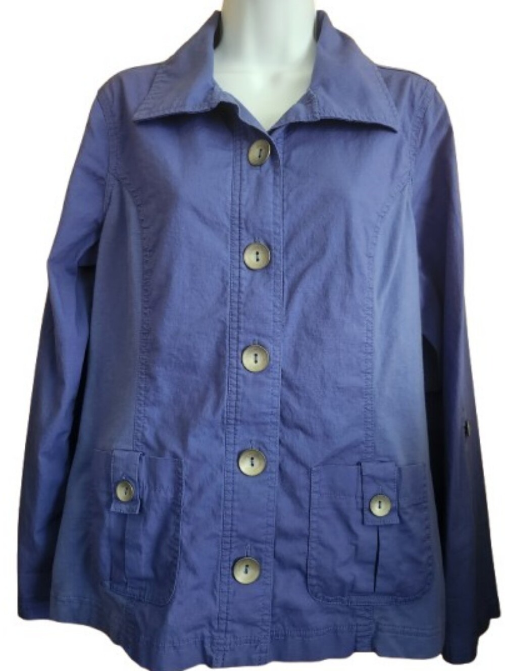 Natalie&me Weekend Indigo Button-Front Utility Jacket Size S